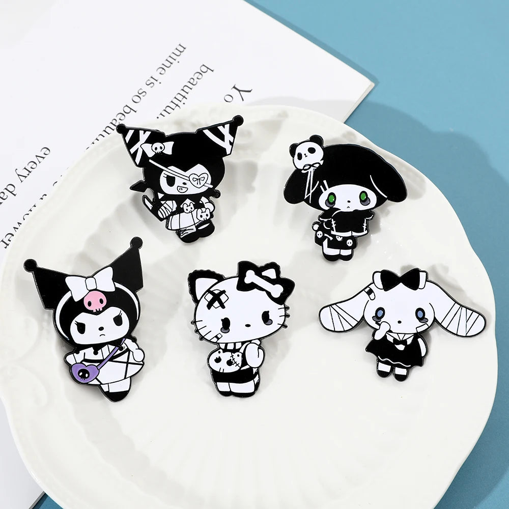 Halloween Enamel Lapel Pins with Gothic Style by Sanrio