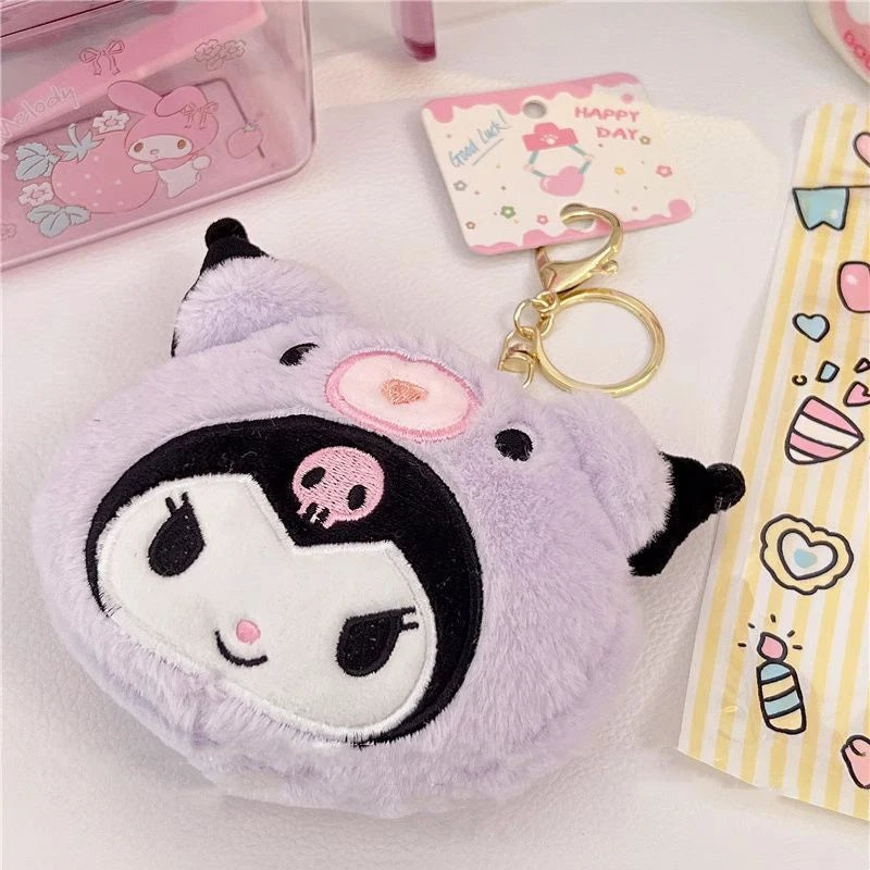 Sanrio Kuromi Plush Keychain Wallet | Kuromi Coin Purse