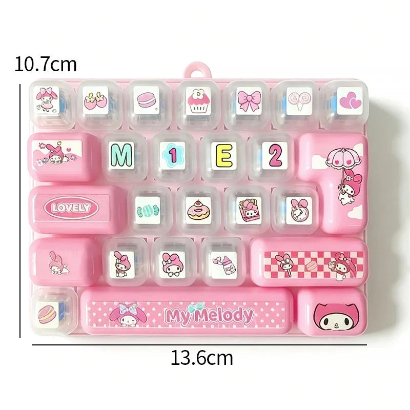 Sanrio Cute Clicky Keyboard Keychain | 26 Keys