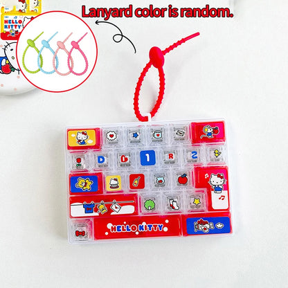 Sanrio Cute Clicky Keyboard Keychain | 26 Keys