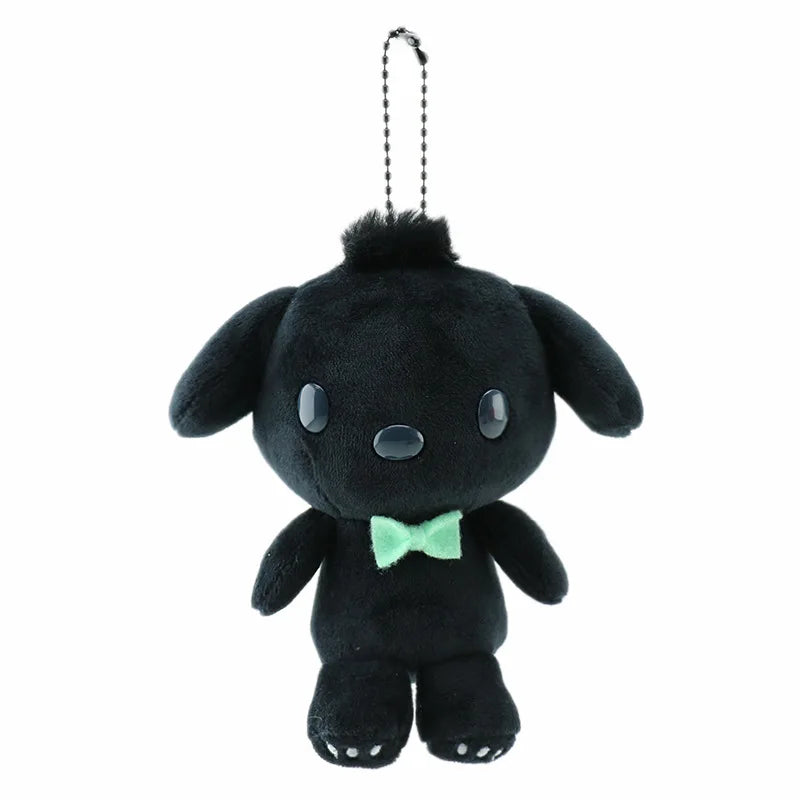 Kawaii Pochacco Plush Toy Keychain by Sanrio in Black