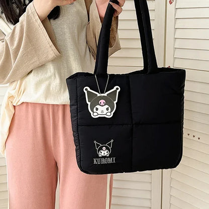 Sanrio Kuromi Puffer Shoulder Bag | Puffy Tote Bag