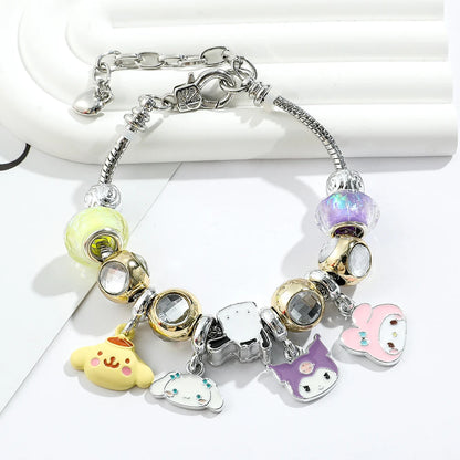 Create Your Own Bracelet with Sanrio Character Beads(My Melody, Kuromi, Cinnamoroll, Pochacco, Pompompurin)