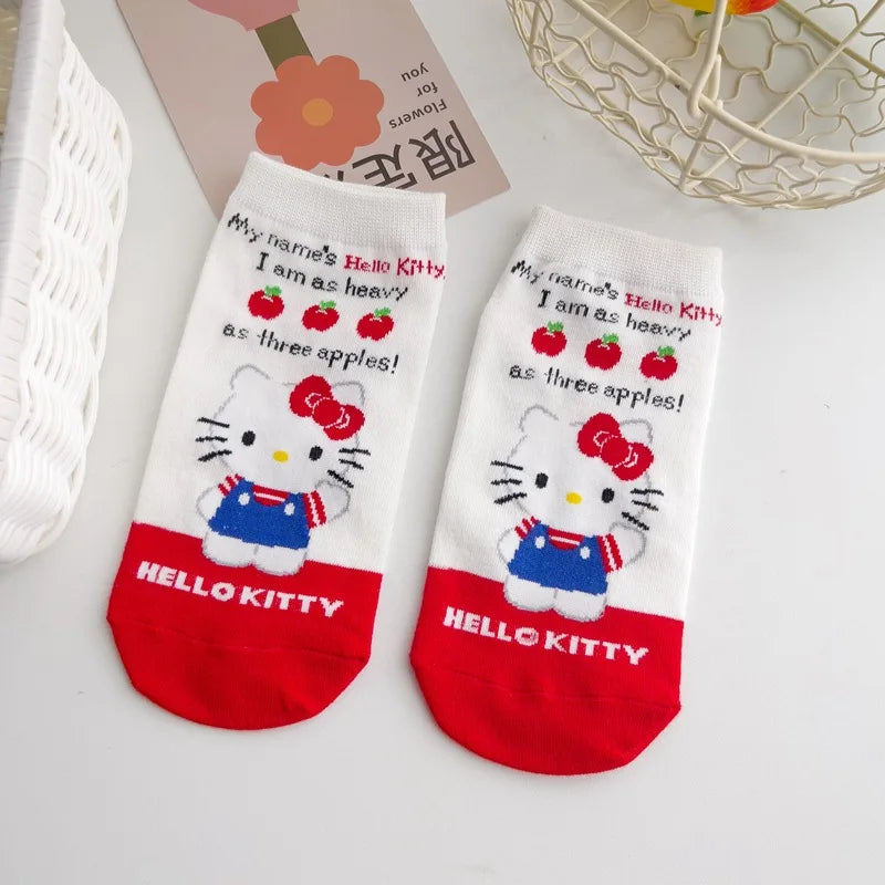 Sweet and Comfortable Hello Kitty Cotton Socks for Women