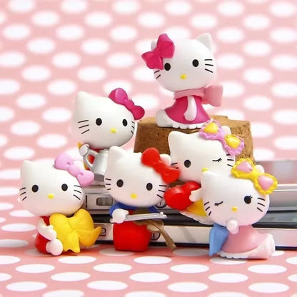 Sanrio Hello Kitty Figure Toy | 6pcs Set Figurine in Musical