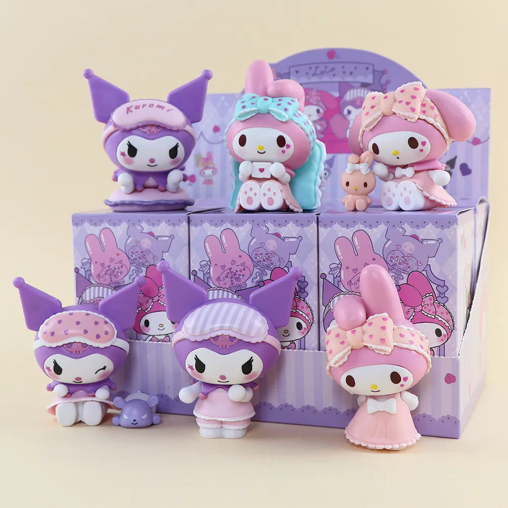 Sanrio Blind Box Cute Kuromi, My Melody Figures Toy | Pajamas Series Collection