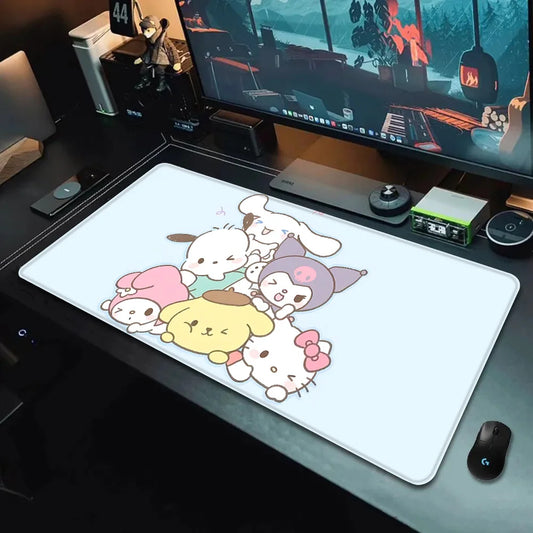 Cute Cinnamoroll Mousepad HD Printing Computer Gamers Locking Edge Non-slip Mouse Pad XXL90x40cm Keyboard PC Desk Pad