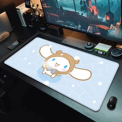 Cute Cinnamoroll Mousepad HD Printing Computer Gamers Locking Edge Non-slip Mouse Pad XXL90x40cm Keyboard PC Desk Pad