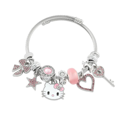 Sanrio Hello Kitty Charm Bracelet (Hello Kitty Charm Dangles)