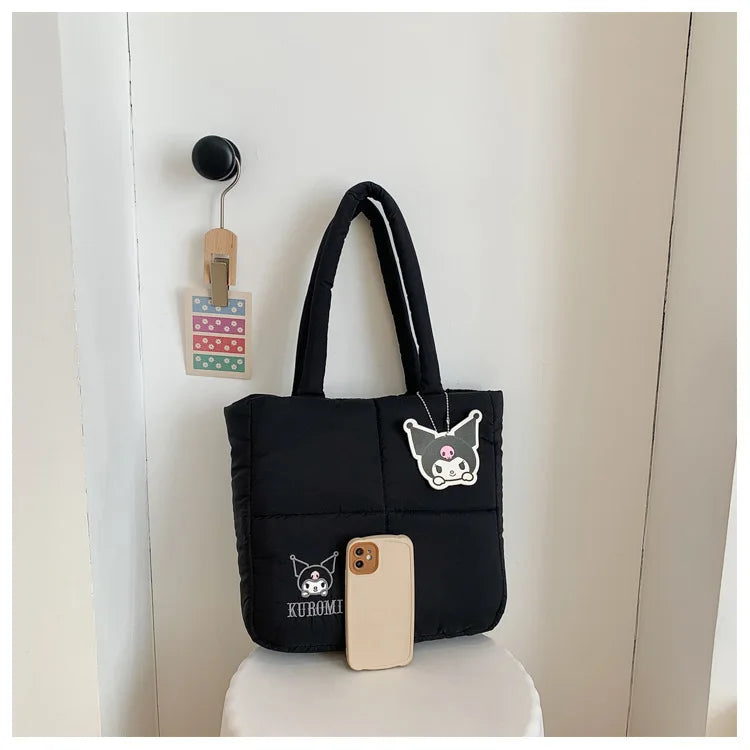 Sanrio Kuromi Puffer Shoulder Bag | Puffy Tote Bag