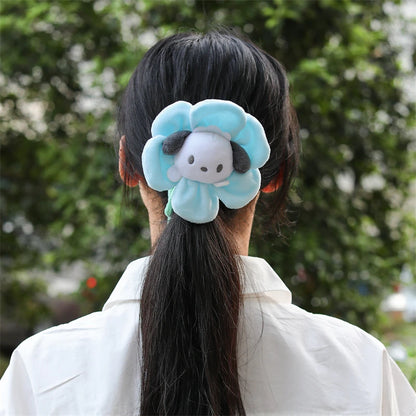 Kuromi Multifunctional Sunflower Plush Band | Kawaii flair to your hair, keys, or wrist