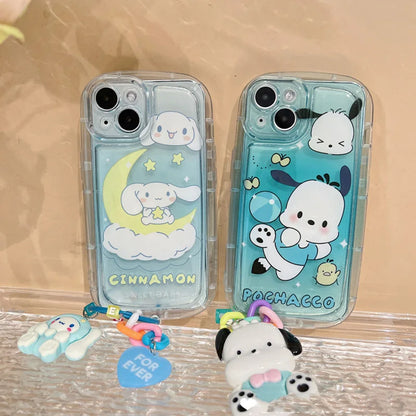 Sanrio Pochacco 3D Phone Case | Adorned with delightful doll ornaments