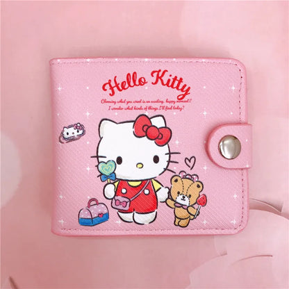 Sanrio Hello Kiity Kawaii Coin Purse Card | Holder Wallet With Buttons