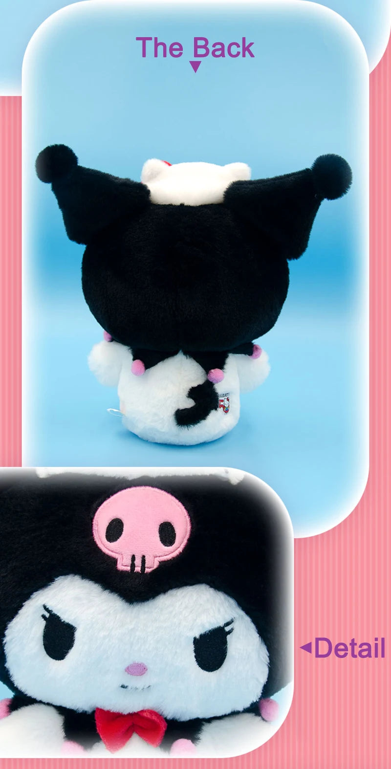 Sanrio Kuromi Plush Doll | Hello Kiity Hat Style | 50th Anniversary Edition 13cm / 22cm