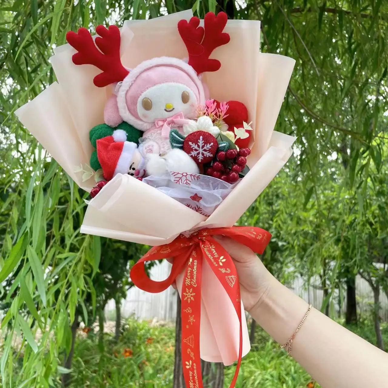 My Melody in Festive Reindeer Antlers | Plush Bouquet