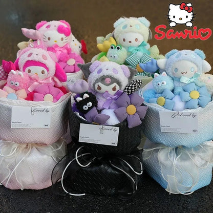 Sanrio Kawaii Doll Bouquet Kuromi | Cinnamoroll | MyMelody | Pompompurin | Hello Kitty