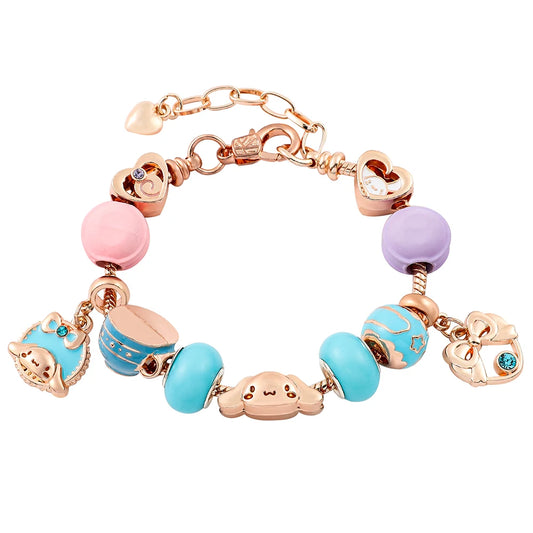 Sanrio Cinnamoroll Charms Bracelet | Colourful Enamel Bead Bangle