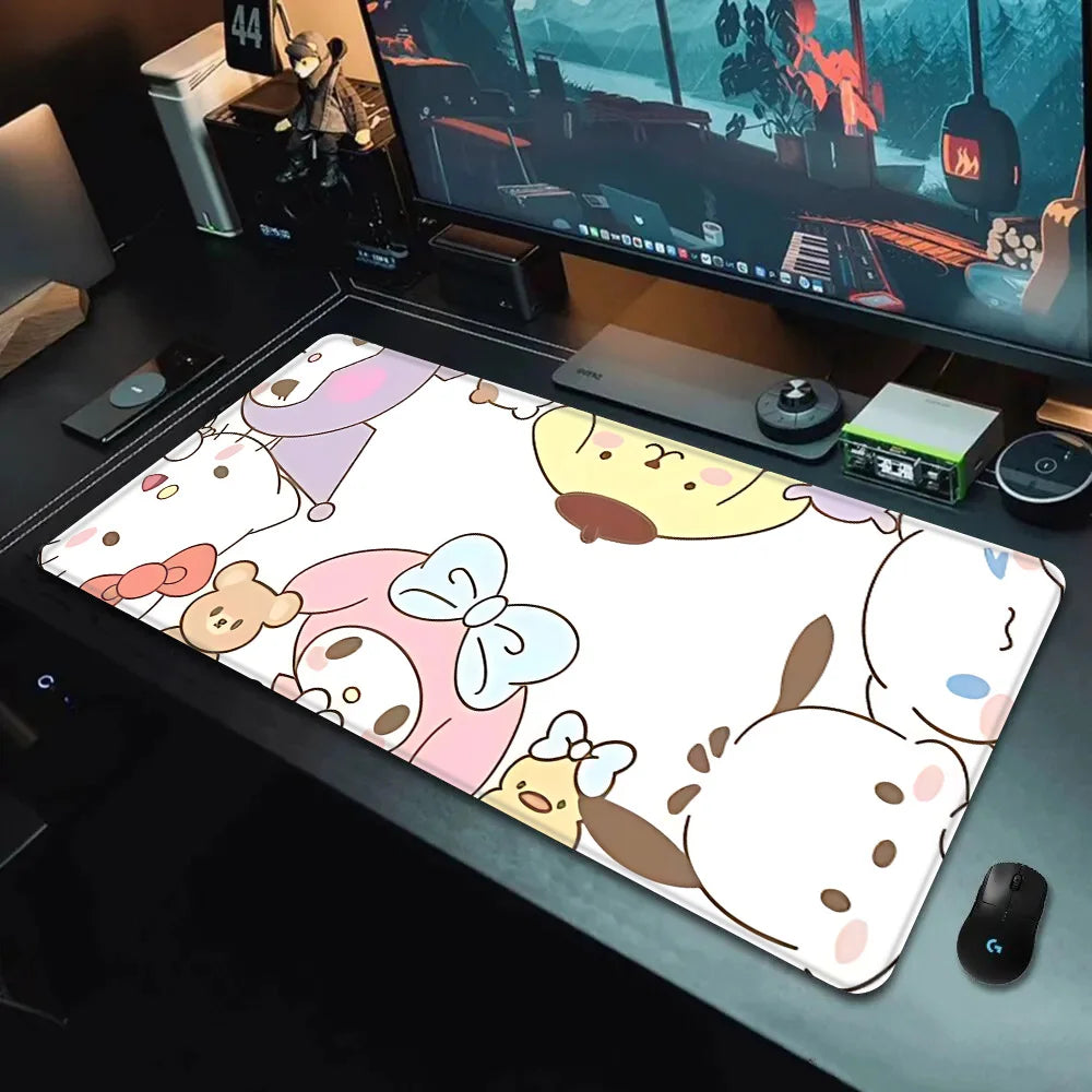 Cute Cinnamoroll Mousepad HD Printing Computer Gamers Locking Edge Non-slip Mouse Pad XXL90x40cm Keyboard PC Desk Pad