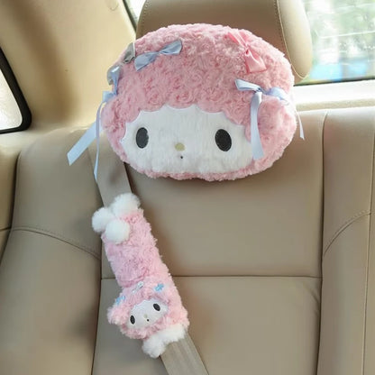 Sanrio Hello Kitty Headrest and Seat Belt Cover