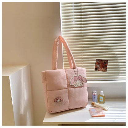 Sanrio My Melody Puffer Shoulder Bag | Puffy Tote Bag