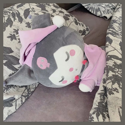 22cm Sleeping Baby Kuromi Plush Toy in Pajamas