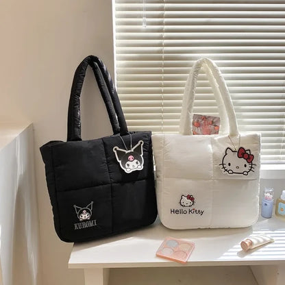 Sanrio Kuromi Puffer Shoulder Bag | Puffy Tote Bag