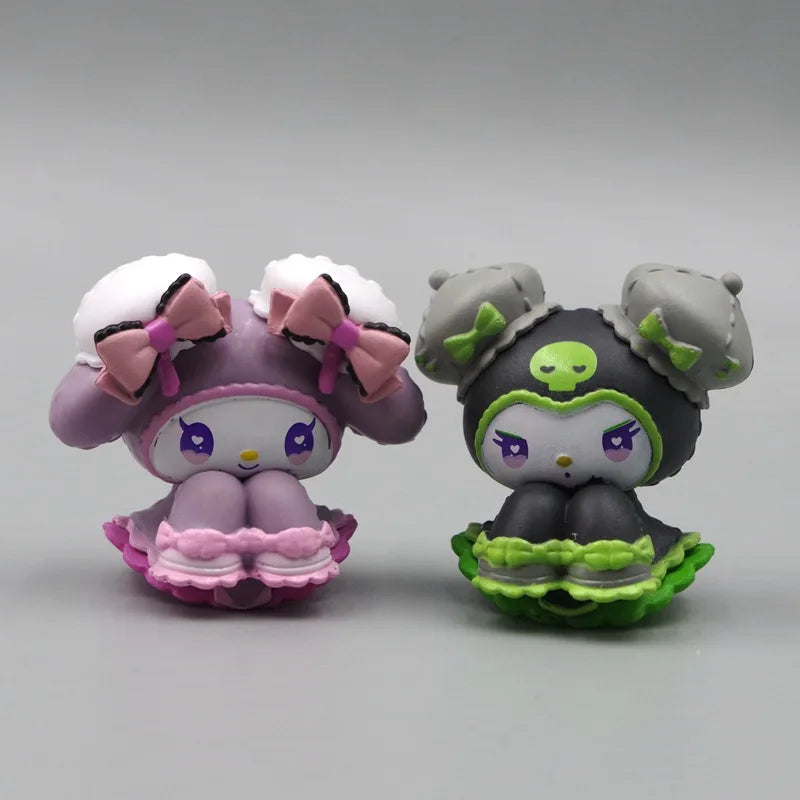 Sanrio Kuromi Figurines Toy | Lolita Dolly in pink and Greenn