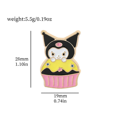 Kuromi Cupcake Brooches from Sanrio