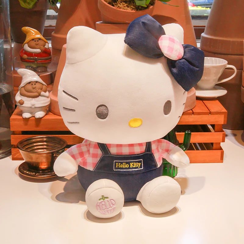 Sanrio's Hello Kitty Soft Toys | Hello Kitty with Blue Denim Outfit (Sizes: 24cm / 32cm)