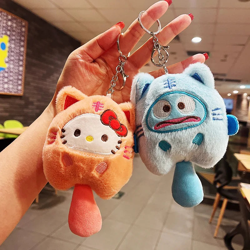 Little Tiger Plush Keychain with Furry Tail by Sanrio