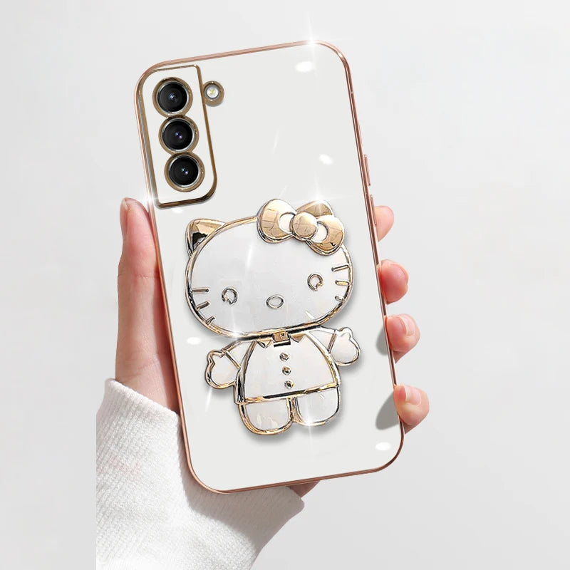 Hello Kitty Luxury Plating Phone Case for Samsung Galaxy