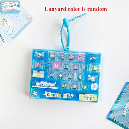 Sanrio Cute Clicky Keyboard Keychain | 26 Keys