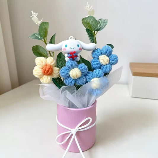 Sanrio Cinnamoroll Hug Bucket | Adorable Plush & Flower Bouquet