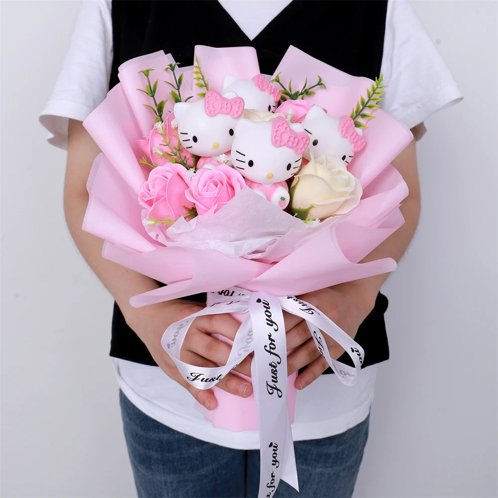 Sanrio Hello Kitty Rose Soap Flowers Plush Bouquet