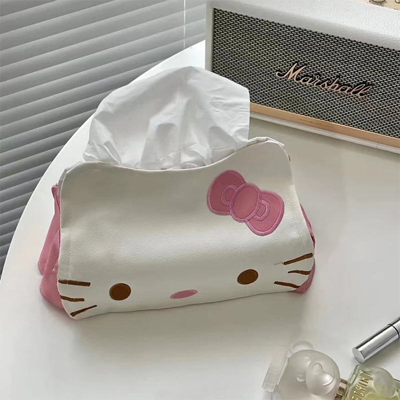 Hello Kitty Tissue Box Cover by Sanrio in Pink and White