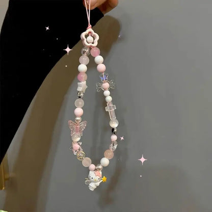 Sanrio Beaded Phone Chain | Hello Kitty Charm