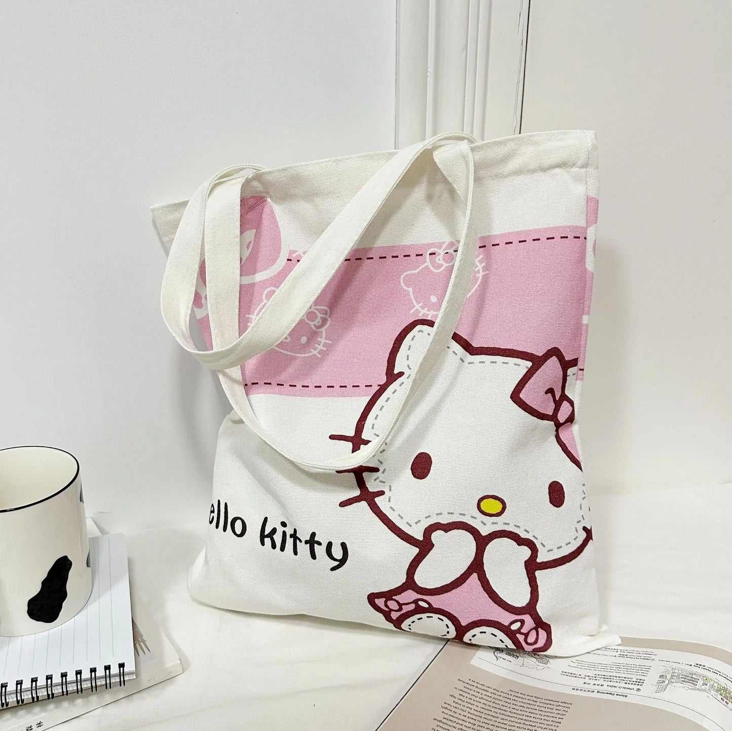 Sanrio Hello Kitty Large Capacity Shoulder Canvas Bag 