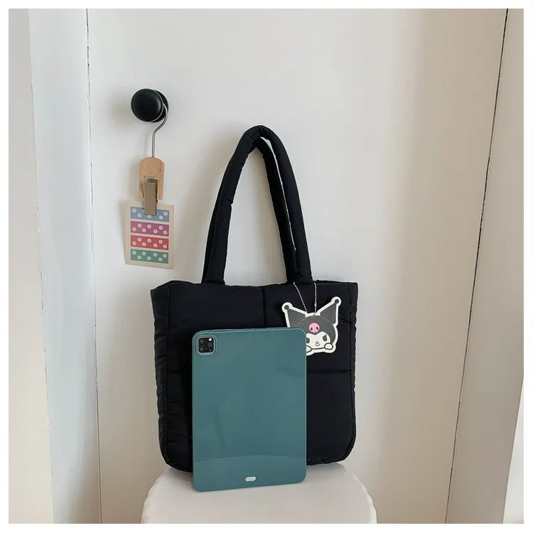 Sanrio Kuromi Puffer Shoulder Bag | Puffy Tote Bag