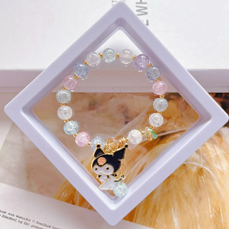 Kuromi Charm Crystal bracelet