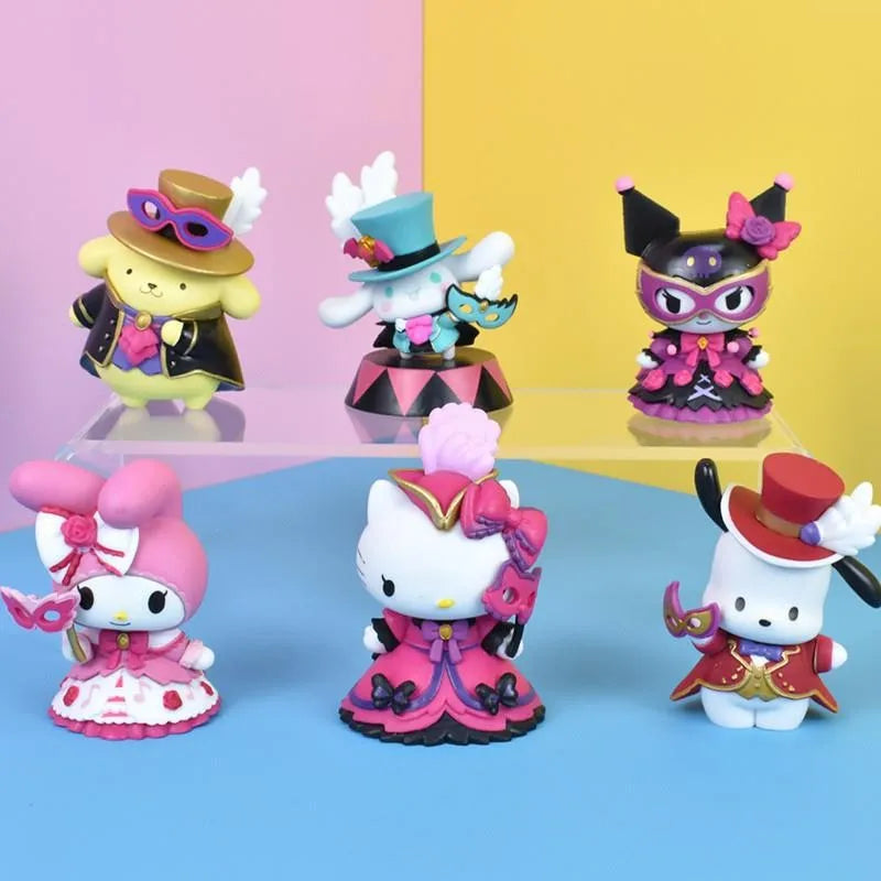 Sanrio Masquerade Halloween Collection | Blind Box Character Figures (Hello Kitty, My Melody, Pompompurin, Cinnamoroll, Kuromi, Pochacco)