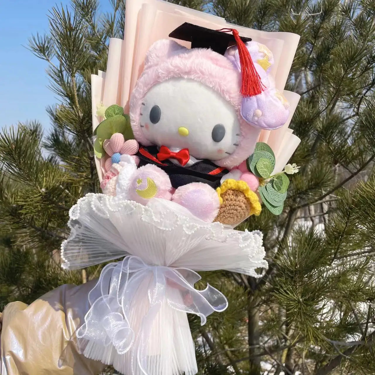 Sanrio Hello Kitty With Graduation Hats | Handmade Hello Kitty Bouquet for Graduation Day