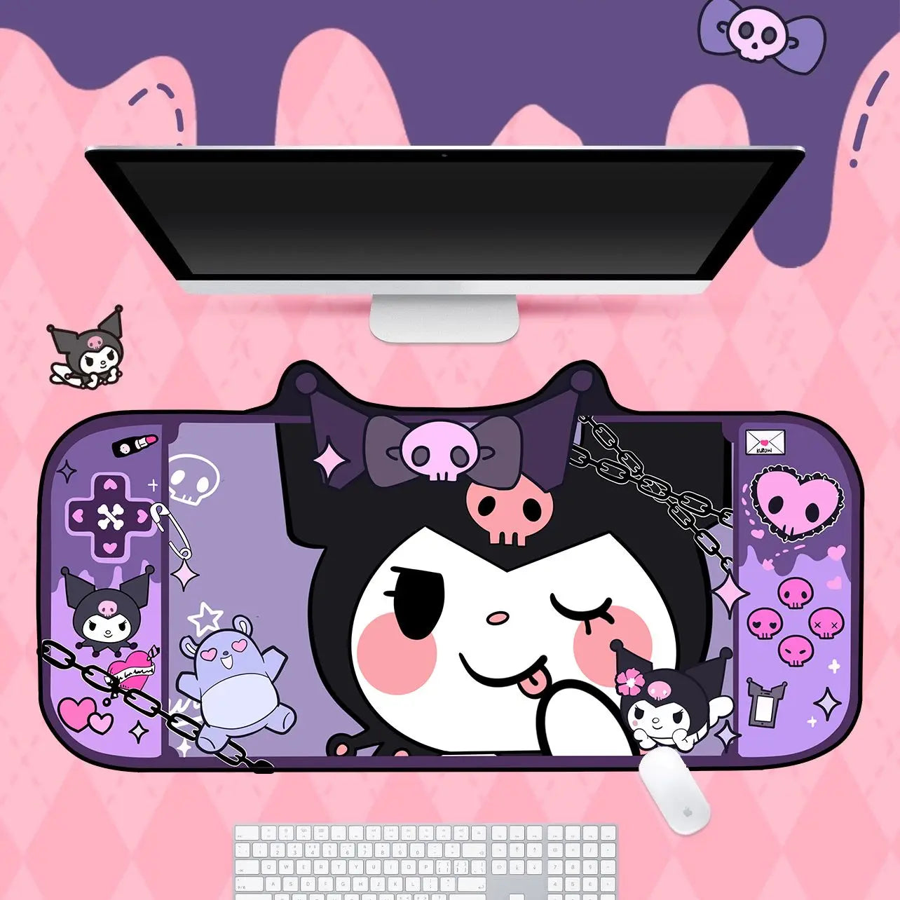 Sanrio Kawaii Kuromi Mouse Pad | Non-Slip Table Mat