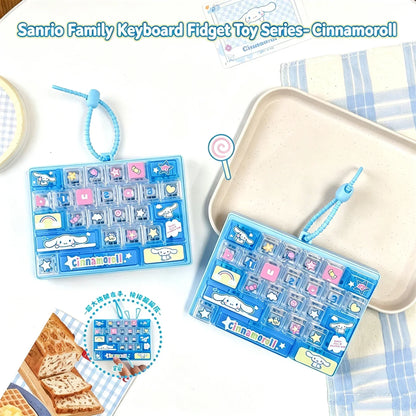 Sanrio Cute Clicky Keyboard Keychain | 26 Keys