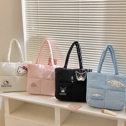 Sanrio Kuromi Puffer Shoulder Bag | Puffy Tote Bag