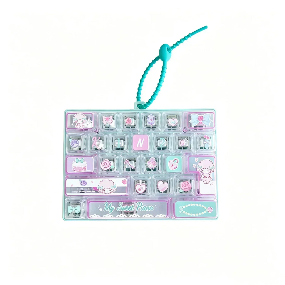 Sanrio Cute Clicky Keyboard Keychain | 26 Keys