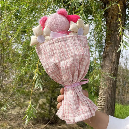 Sanrio Kawaii My Melody Plush Bouquet wrapped in Pink Chanel Inspired