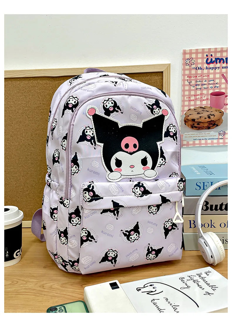 Large Capacity Kuromi Canvas Backpack