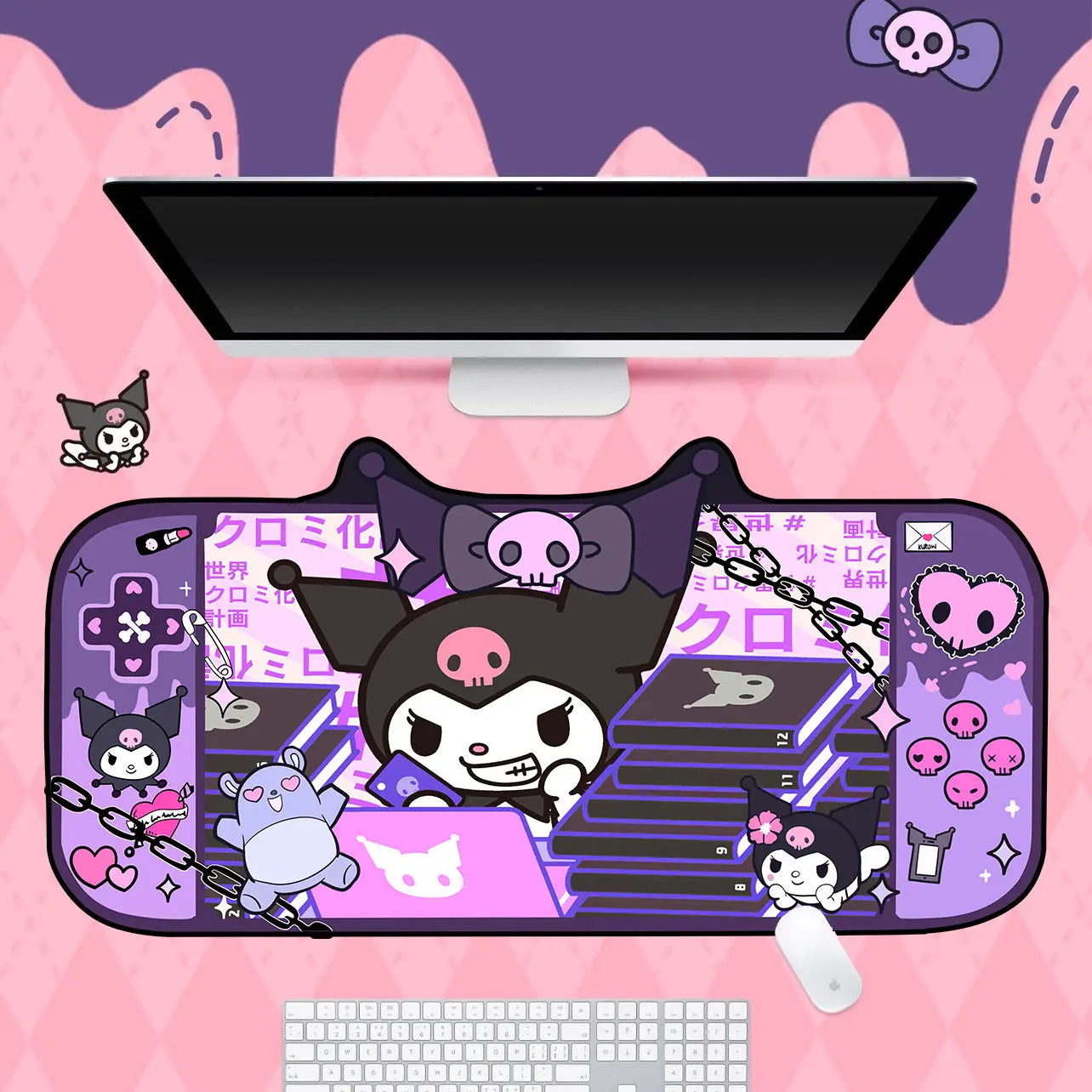 Sanrio Kuromi Mouse Pad | Water resistant Non-Slip Table Mat