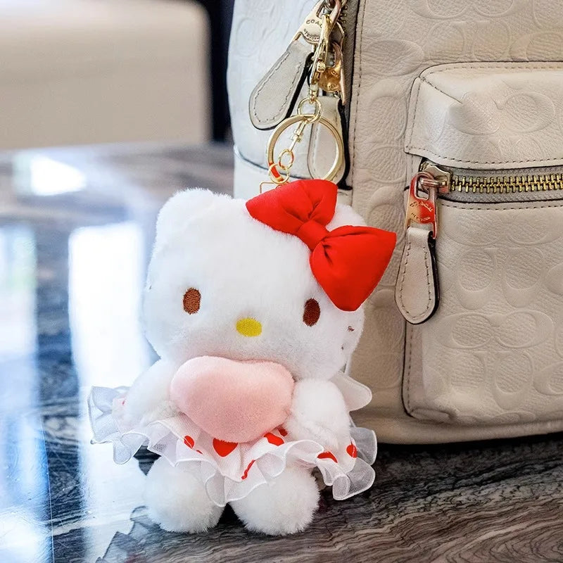 Sanrio Hello Kitty Red Plush Toy Keychain