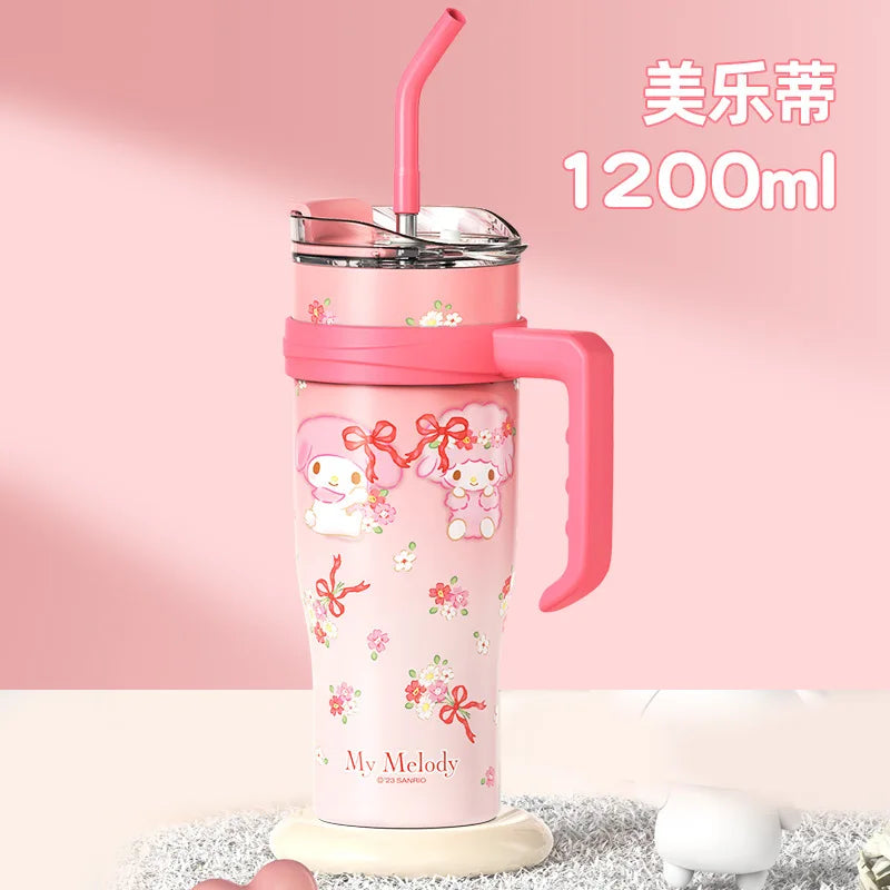 1200ml Vacuum Cup with Straw My Melody Design